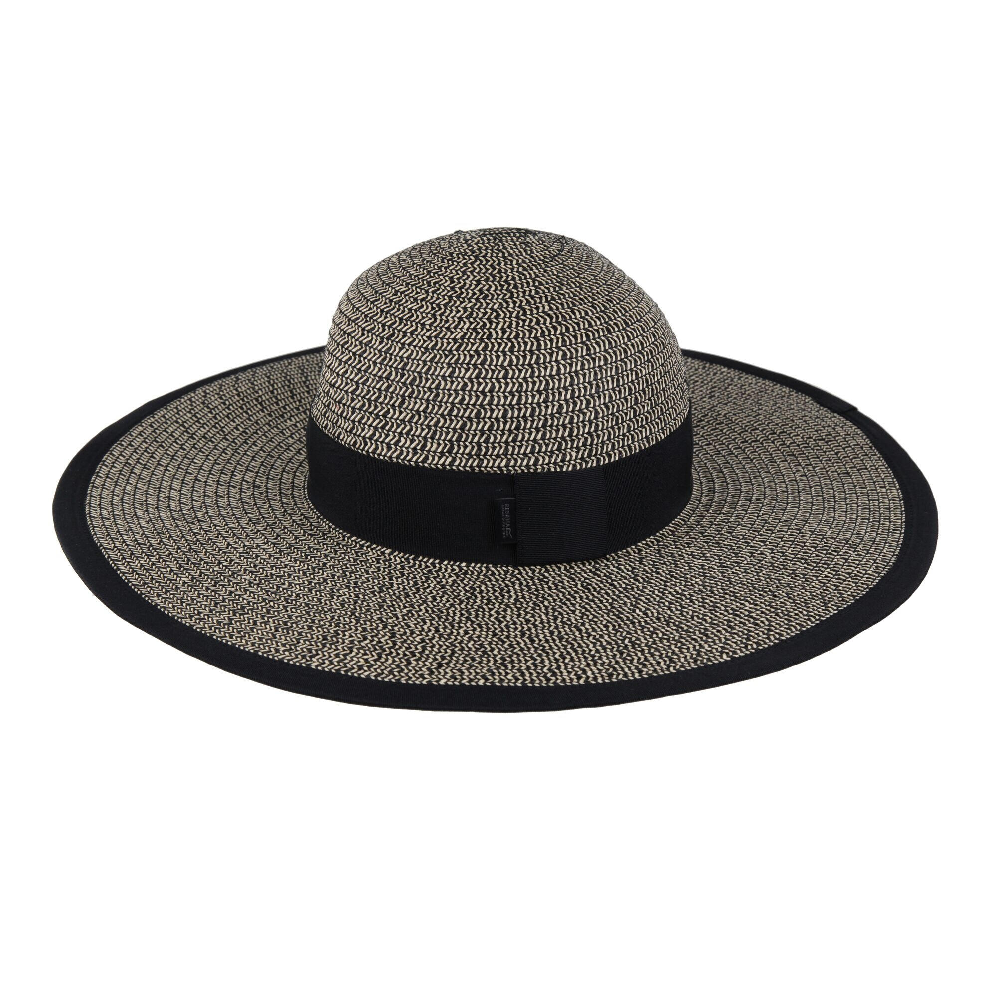 Womens/Ladies Straw Sun Hat (Black/Cool) 2/5