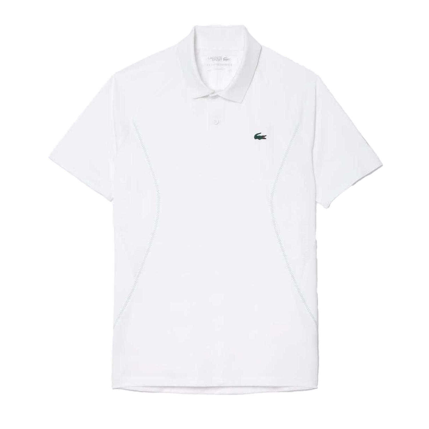 LACOSTE Mens Novak Djokovic Regular Tennis Polo Shirt (White)