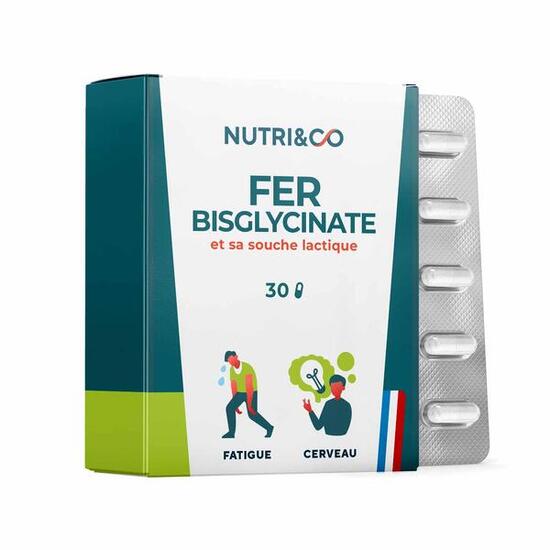 Fer Bisglycinate 14mg - Carence et Fatigue - 30 gélules