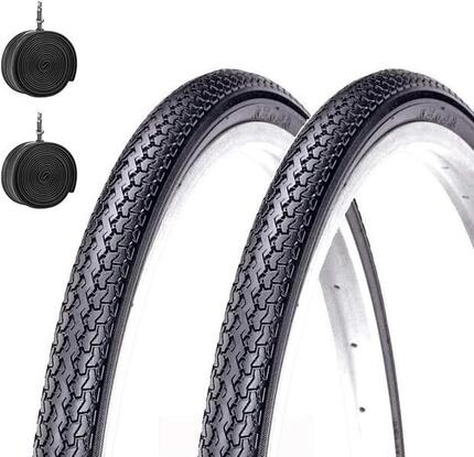 2 pneus kenda 26x1.75 (47-559) + chambres à air, pneus VTT slick 26 x 1.75 EV
