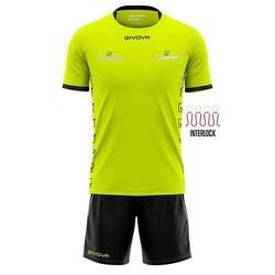 Completi da calcio uomo givova giallo fluo/nero
