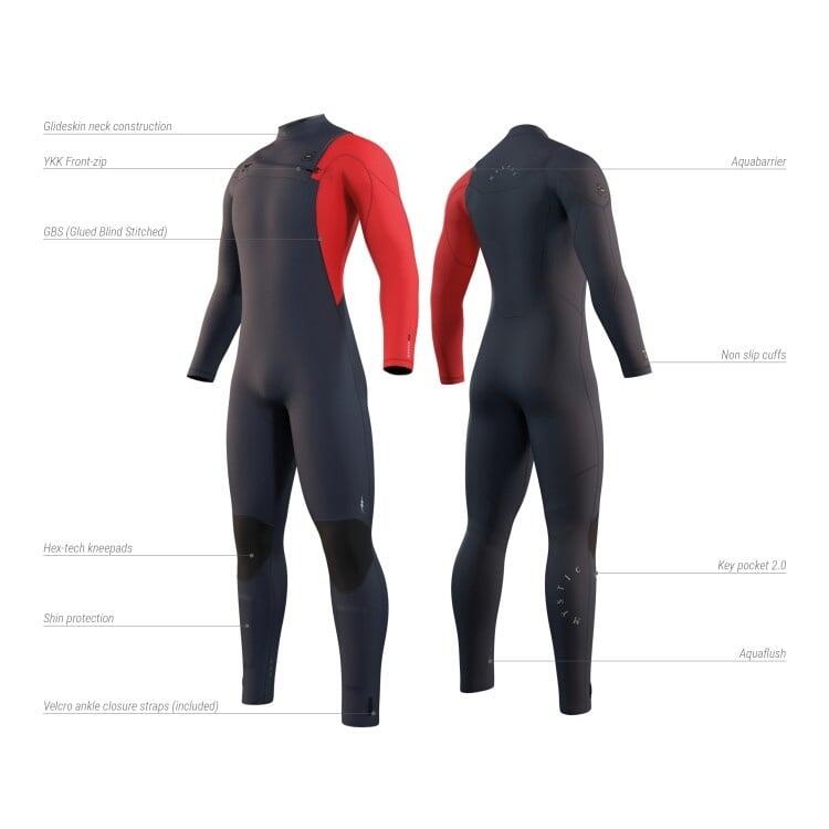 MYSTIC Marshall Wetsuit 5/3mm Frontzip LichtGrijs 4/5