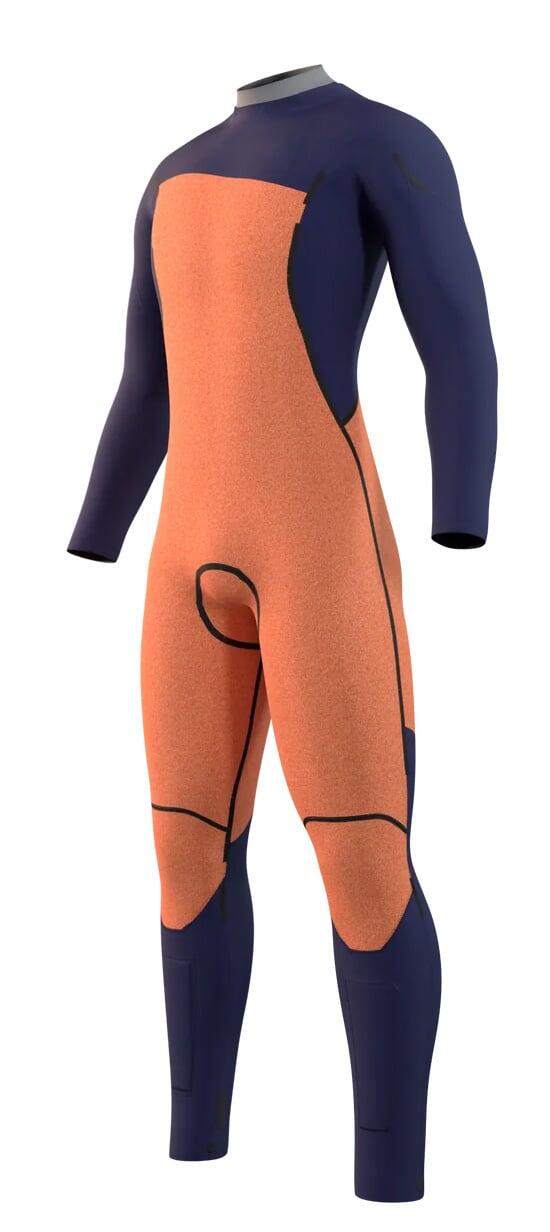 MYSTIC Marshall Wetsuit Licht Grijs 3/2mm Frontzip 3/7