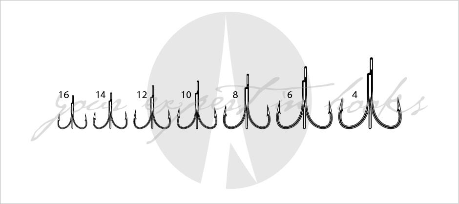 Ancora da pesca VMC Light Inline Treble Triple 7552BN 2/3