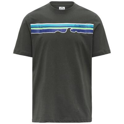 T-shirt da uomo in cotone verde da sportivo