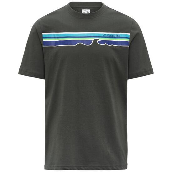 T-shirt da uomo in cotone verde da sportivo