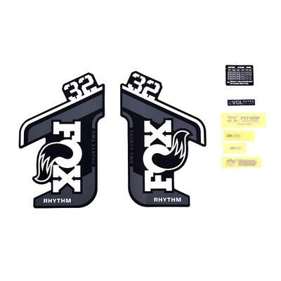 Kit di decalcomanie Fox 2021. 32. Rhythm. Logo. Rhythm Fork