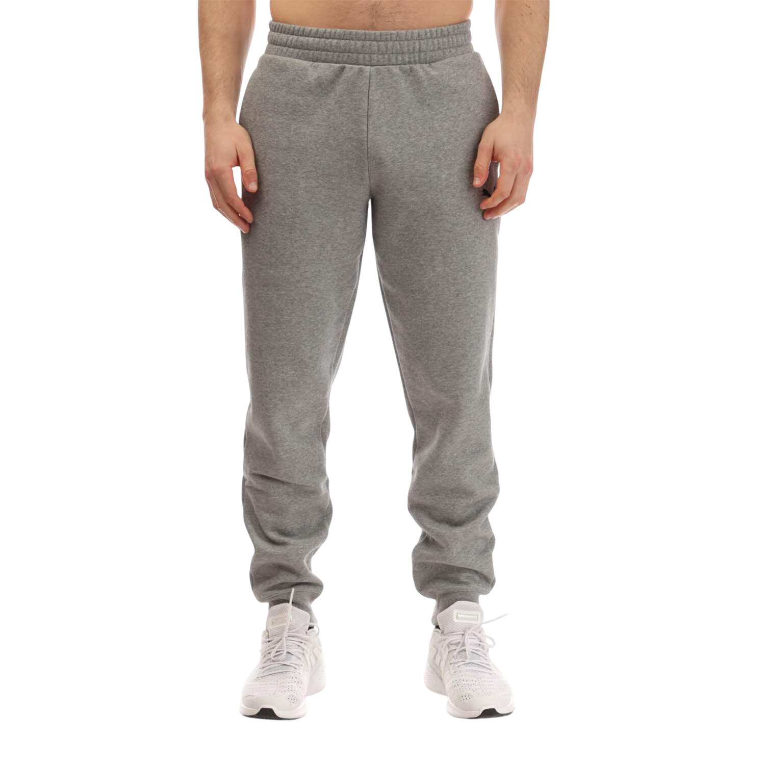 PUMA Pantaloni Da Jogging Logo Caviglia Con Risvolto Uomo Puma Grigio