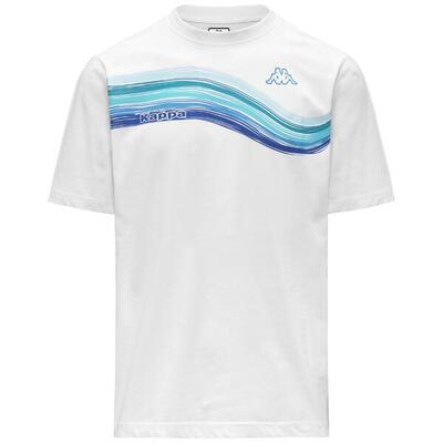 T shirt maglietta da uomo in cotone bianco da sportivo