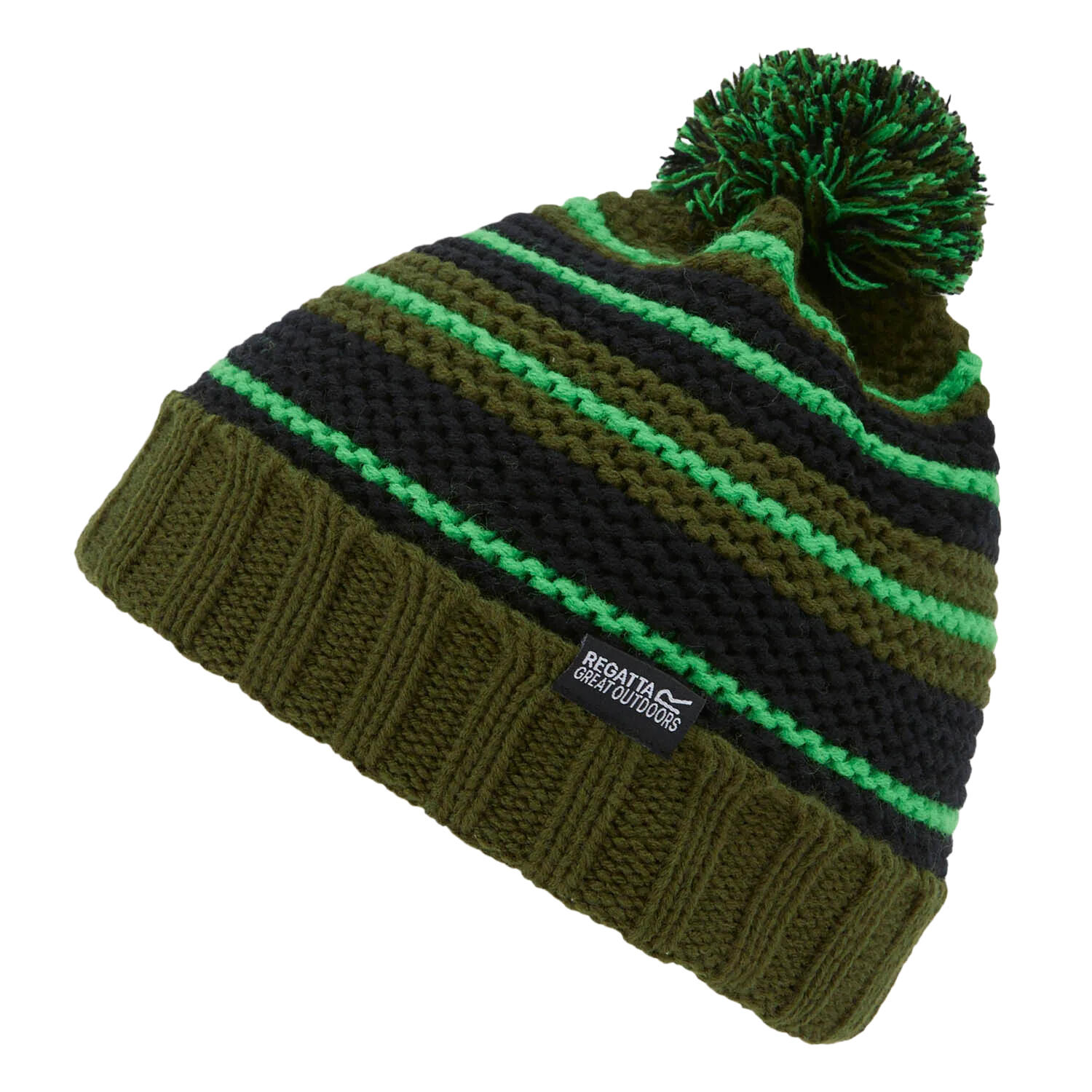 REGATTA Childrens/Kids Davin VI Bobble Beanie (Khaki Green)