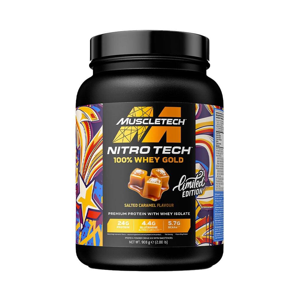 Muscletech - Whey Protéine | Nitro Tech 100% Whey Gold (908g) | Caramel Salé - Isolat De Whey - Taille Unique - Decathlon