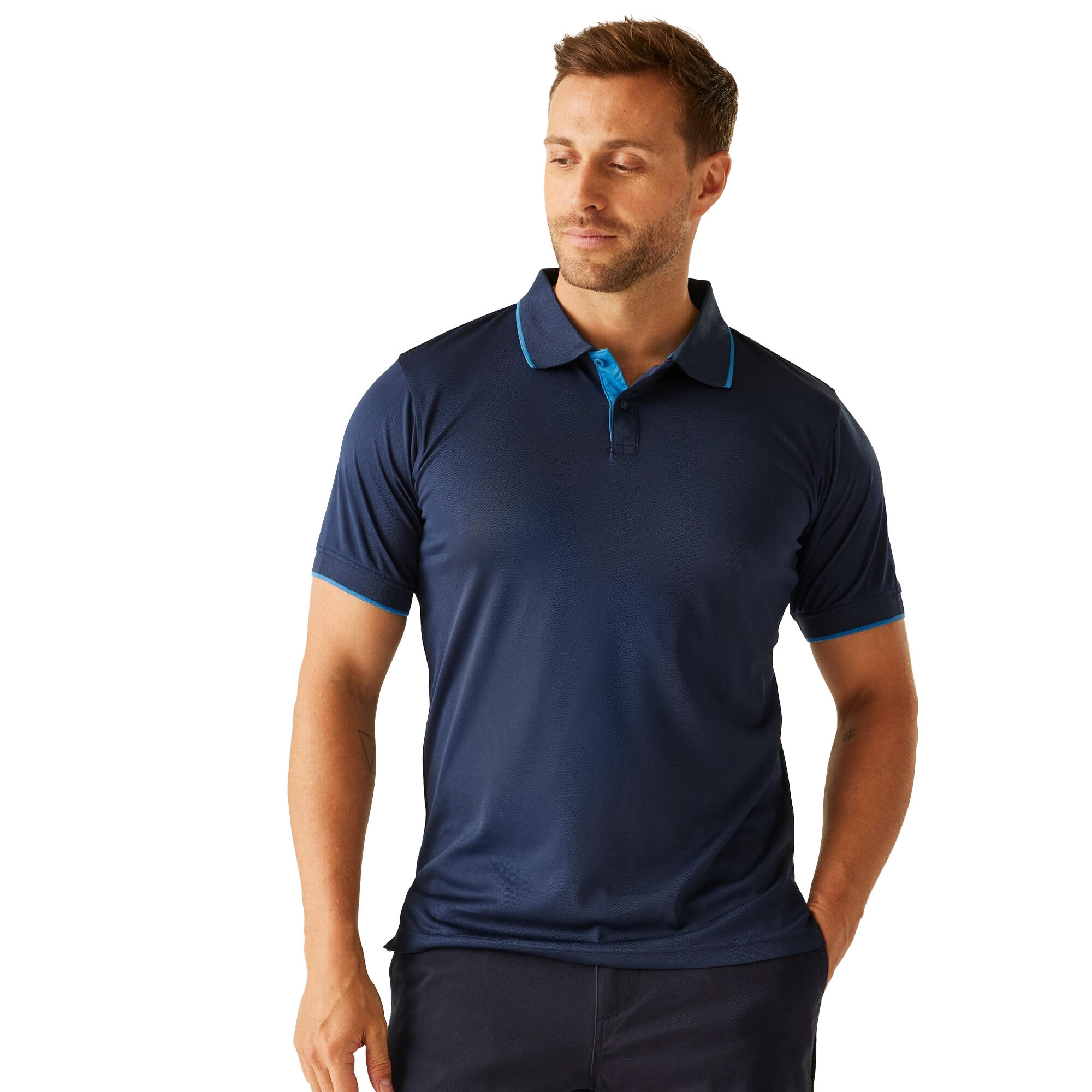 Regatta Polo Manches Courtes NAVIGATE Homme (Bleu Marine / Bleu Clair) 4/5