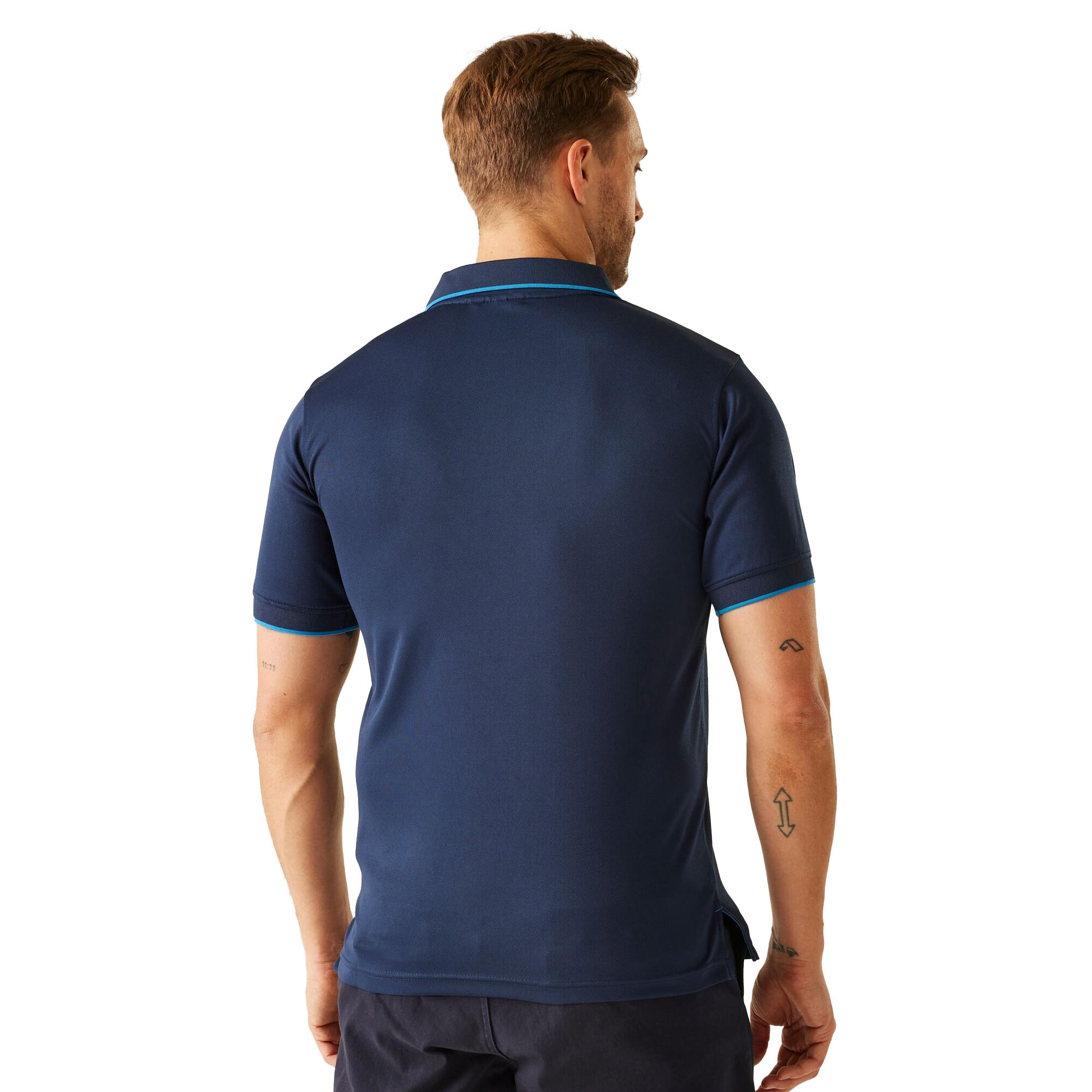 Regatta Polo Manches Courtes NAVIGATE Homme (Bleu Marine / Bleu Clair) 3/5