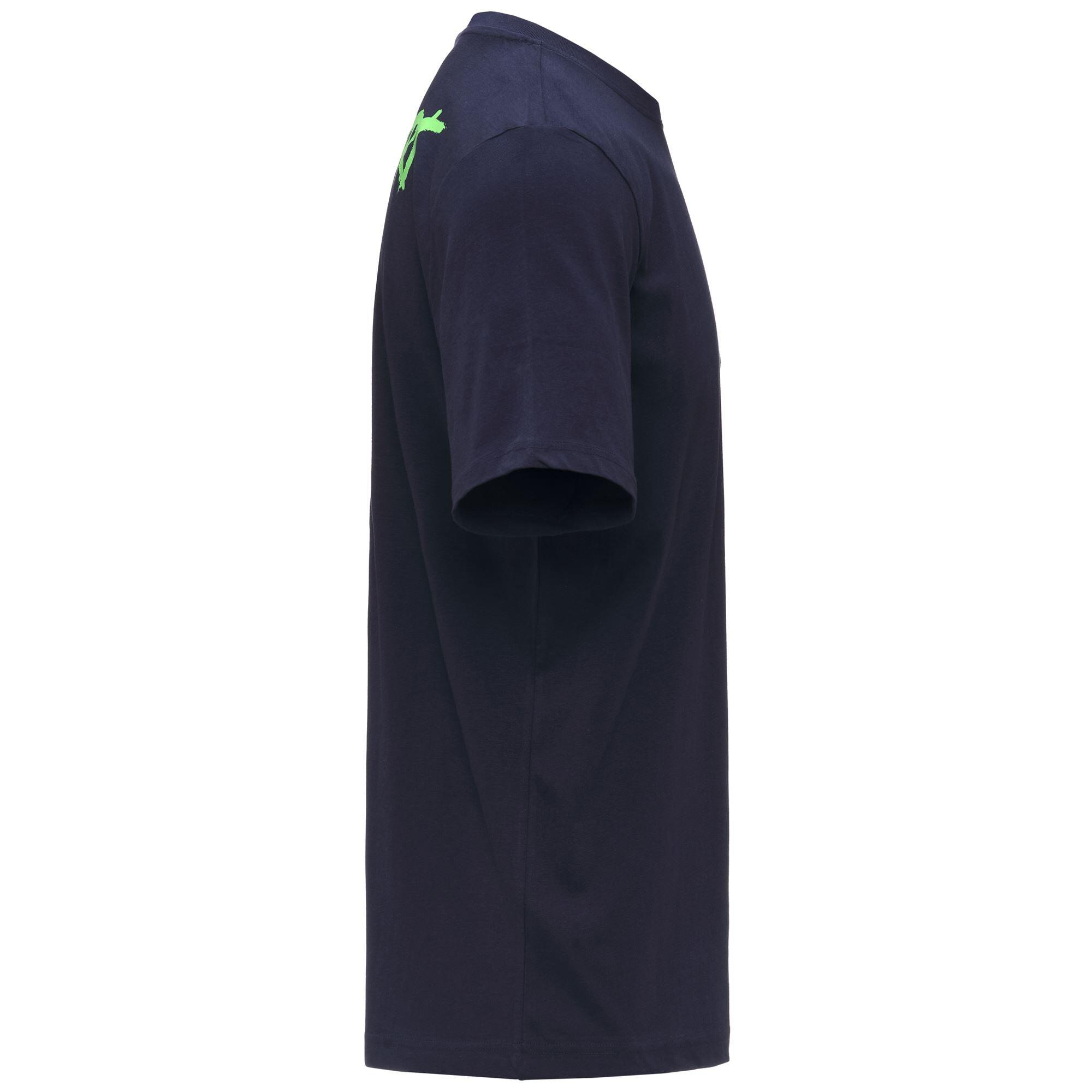 T-shirt da uomo in cotone blu da sportivo 2/5