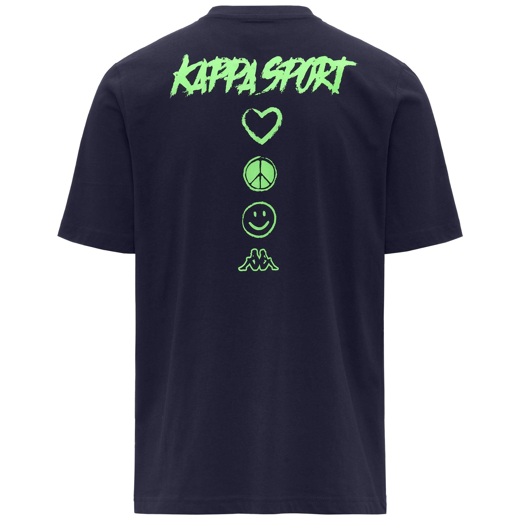T-shirt da uomo in cotone blu da sportivo 3/5