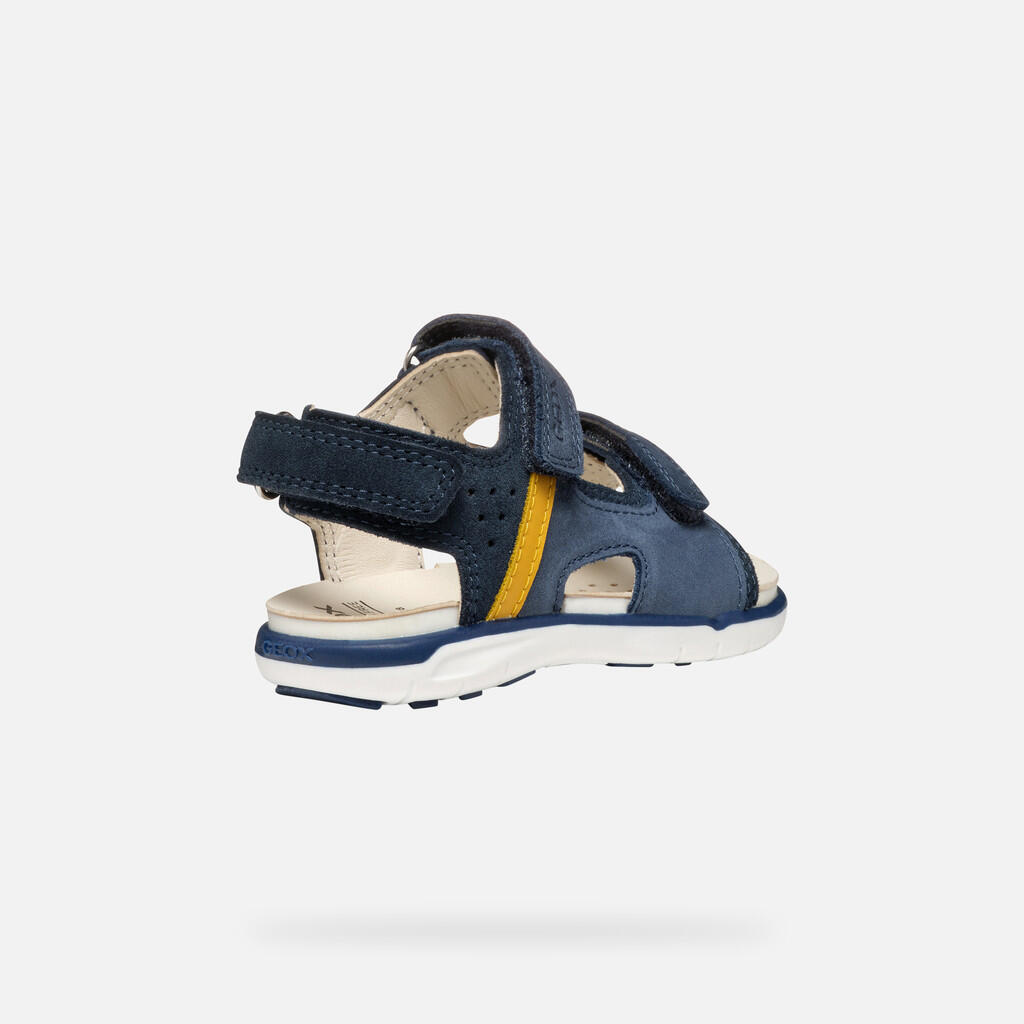 Sandales Bébé Garçon B SANDAL DELHI BOY Bleu Marine Foncé/Jaune Foncé 6/7