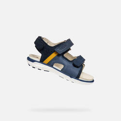 Sandales Bébé Garçon B SANDAL DELHI BOY Bleu Marine Foncé/Jaune Foncé