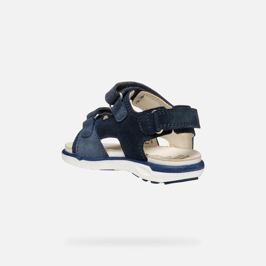 Sandales Bébé Garçon B SANDAL DELHI BOY Bleu Marine Foncé/Jaune Foncé 5/7