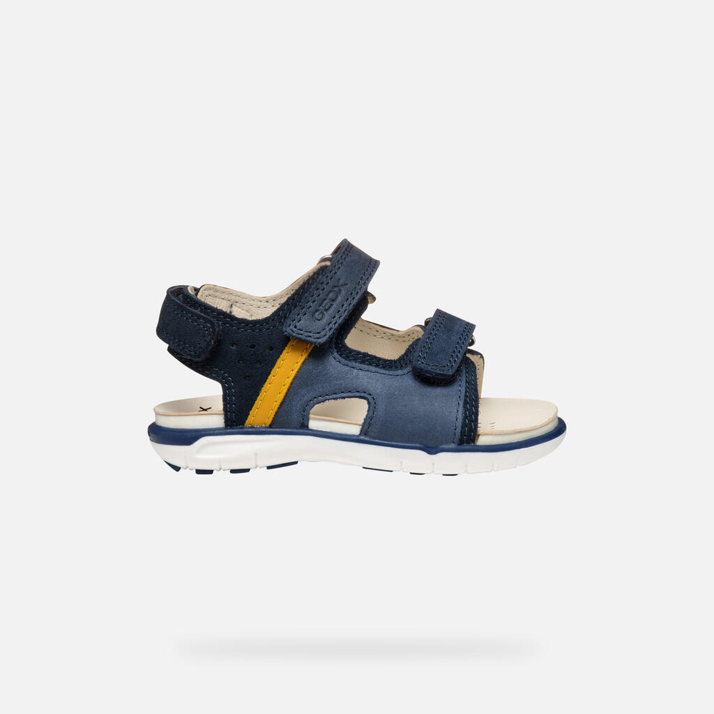 Sandales Bébé Garçon B SANDAL DELHI BOY Bleu Marine Foncé/Jaune Foncé 2/7