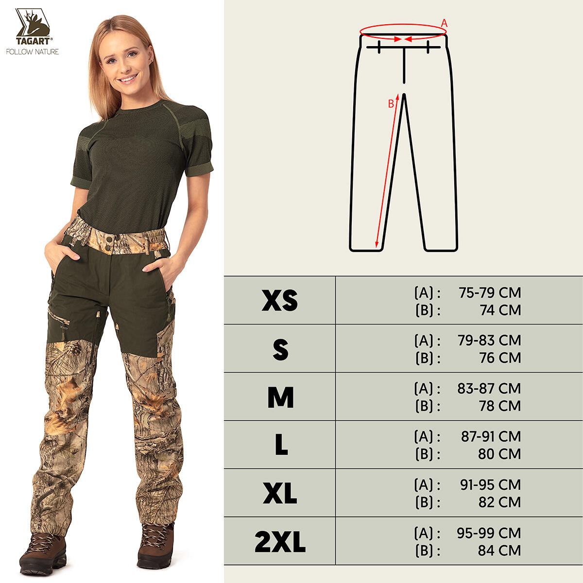 Pantalon de chasse pour femme Tagart IRON 2 3DX avec camouflage 3DX 2/5