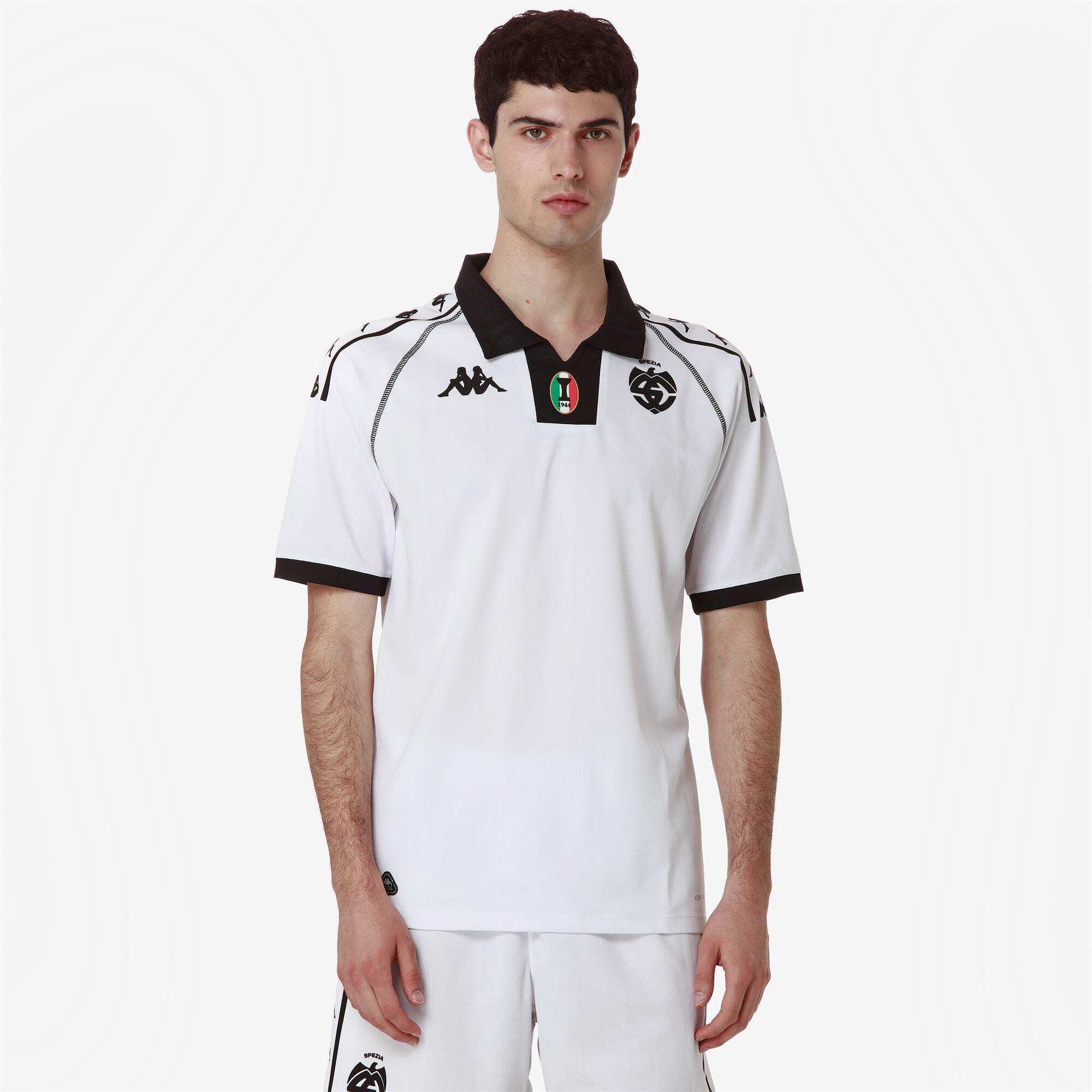 T-shirt da bambino in poliestere riciclato bianco da calcio 6/7