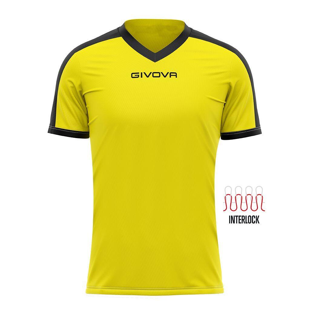 Givova - Maillot Enfant Givova Revolution - T-shirt Manches Courtes - Jaune|noir - 34 2xs - Decathlon