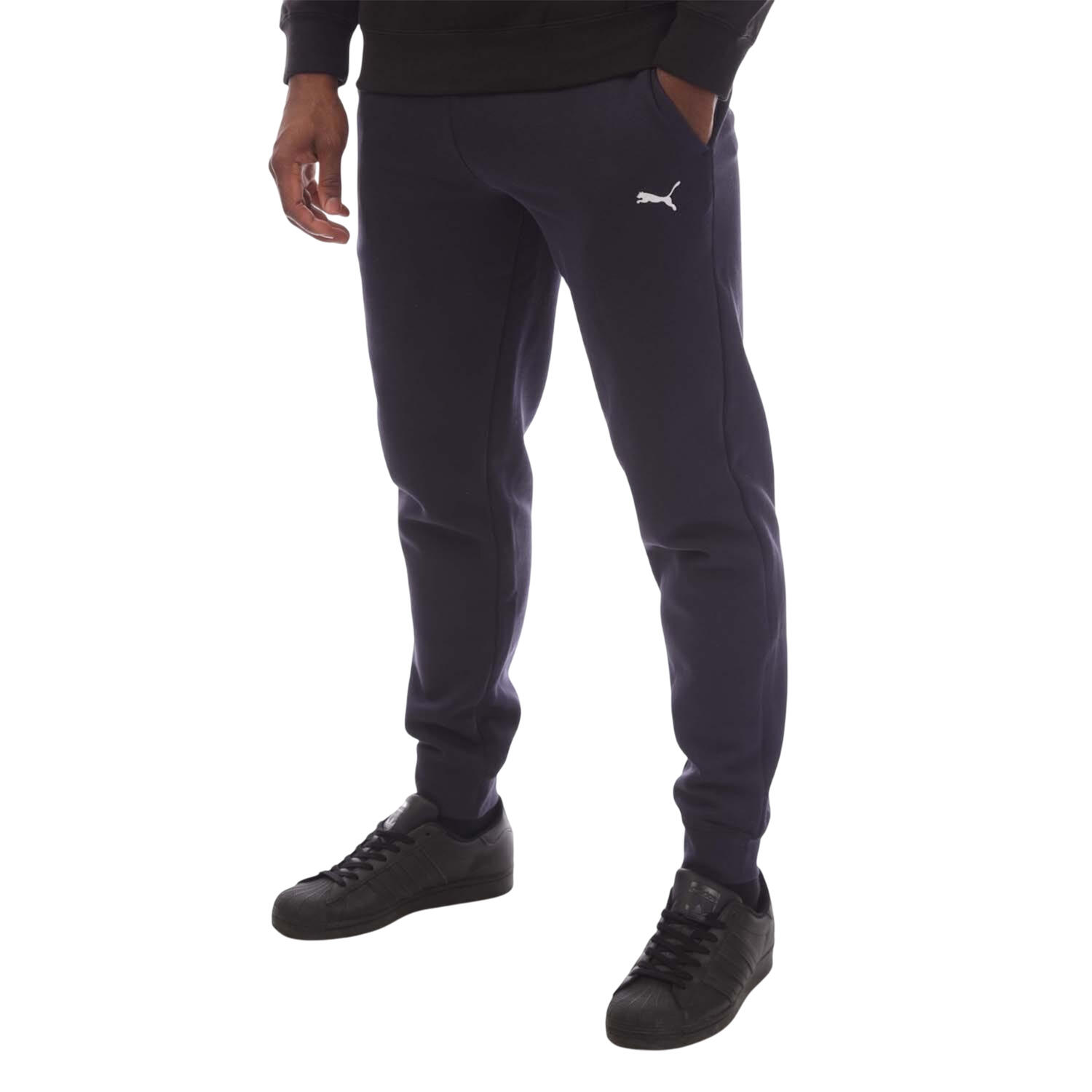 PUMA Pantaloni Da Jogging Logo Caviglia Con Risvolto Uomo Puma Blu Navy