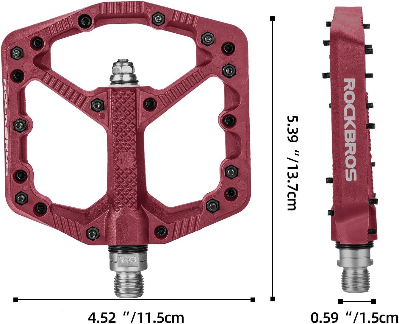 Pédales de vélo VTT plates en aluminium 6/7