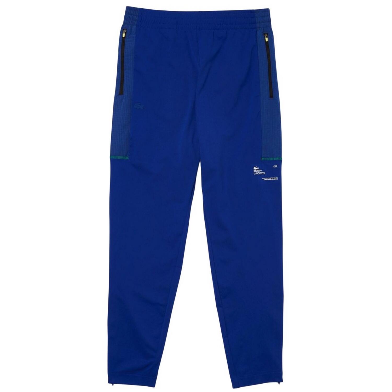 LACOSTE Pantaloni da allenamento Lacoste uomo blu anti-strappo, zip alle caviglie