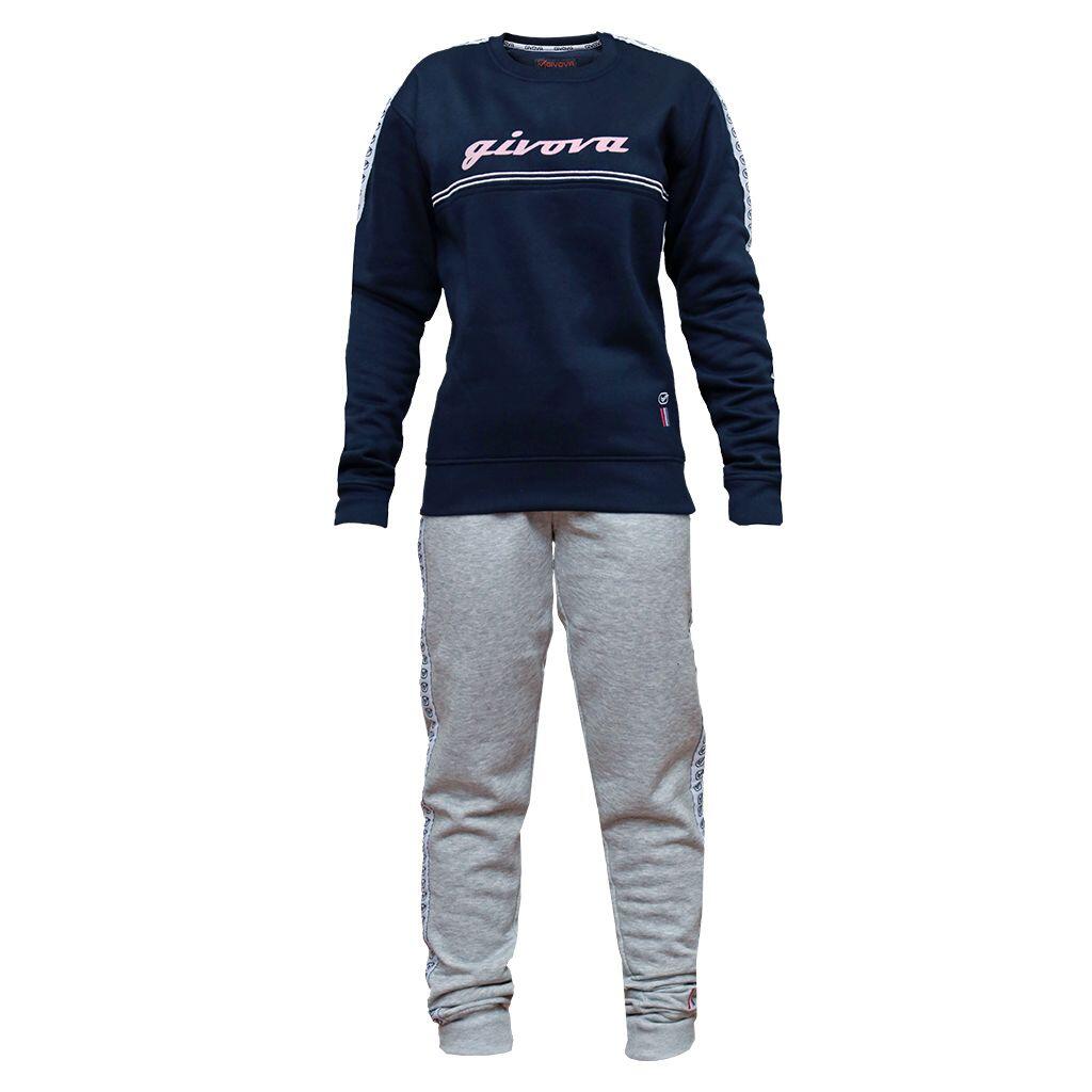 Givova Women's Tracksuit 100 g Fleece, Crew Neck, XS