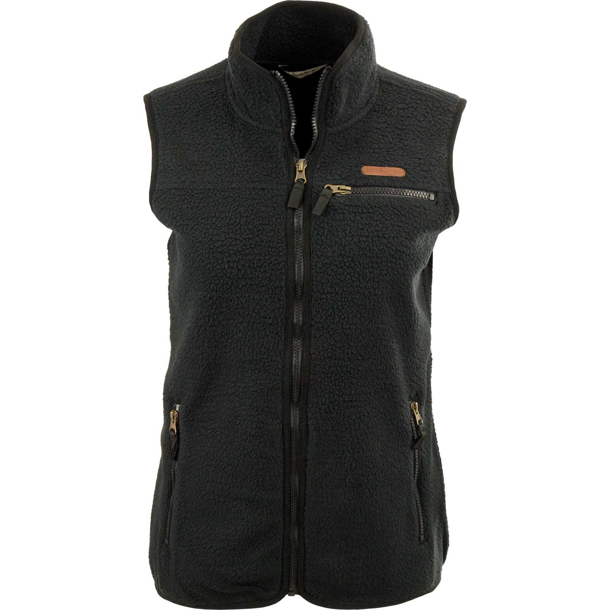 Eleganckie Damskie Kamizelki Aurela Black z Merino Wełny