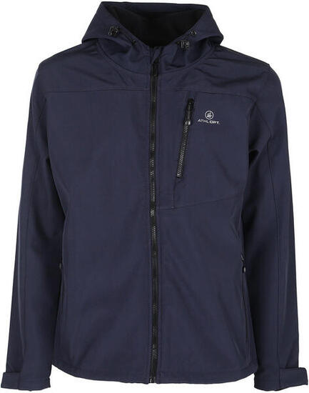 Veste Softshell Homme Athl DPT HERMES - Bleu Nuit Résistante au Vent
