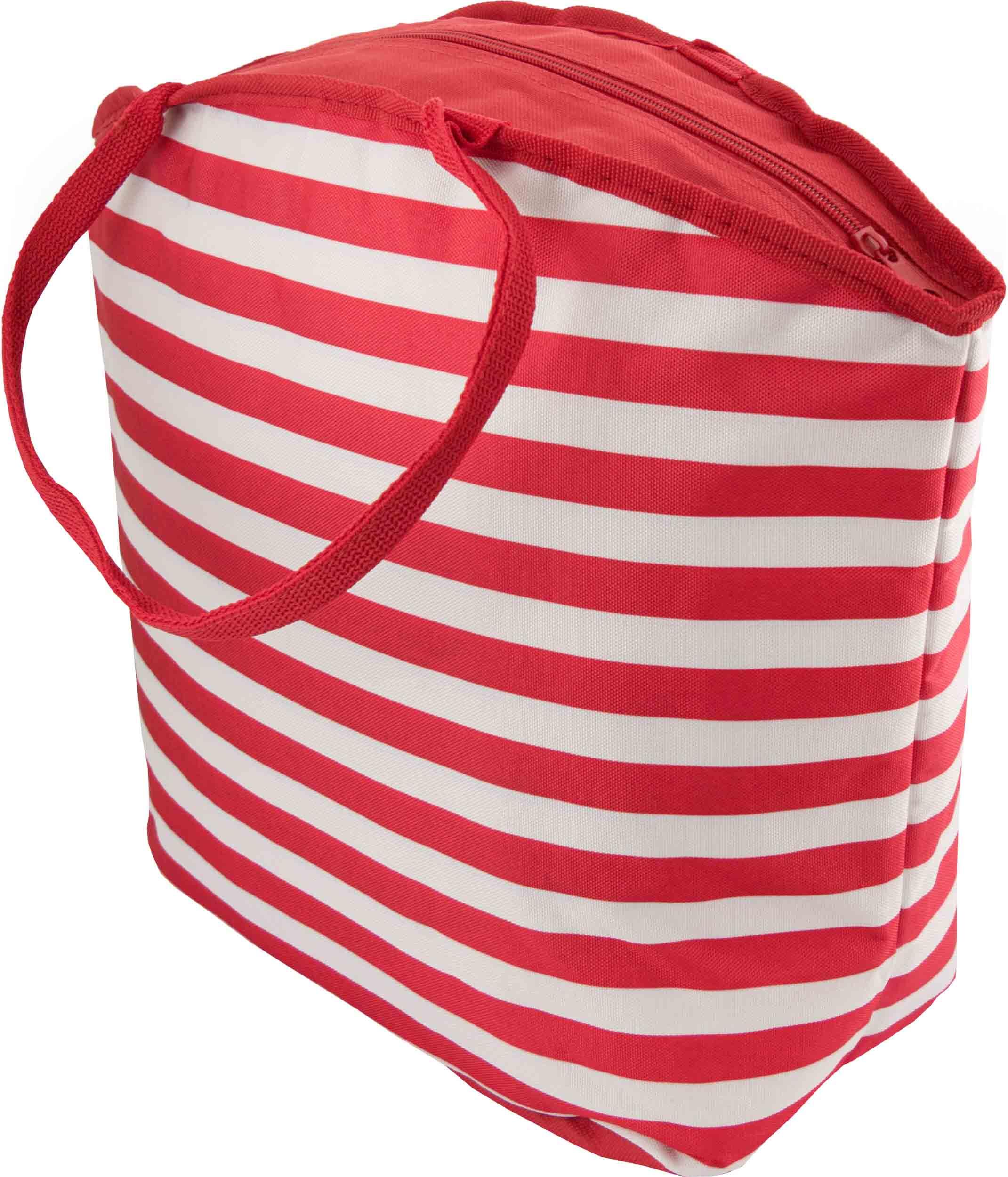 BIOCOOL Cooler Spazioso 20L Rosso-Bianco Isolante e Sostenibile