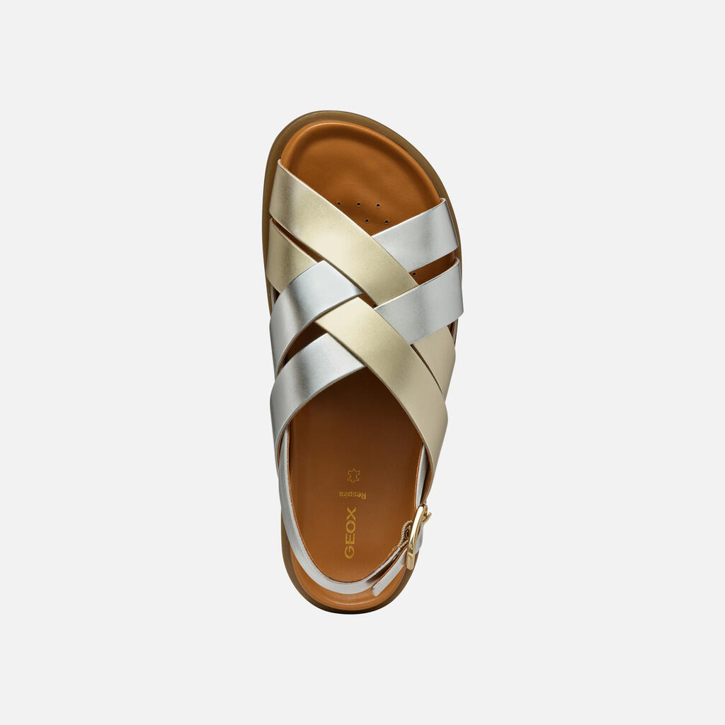 Sandales Femme ADELASH WOMAN Argent/Or Clair 6/7