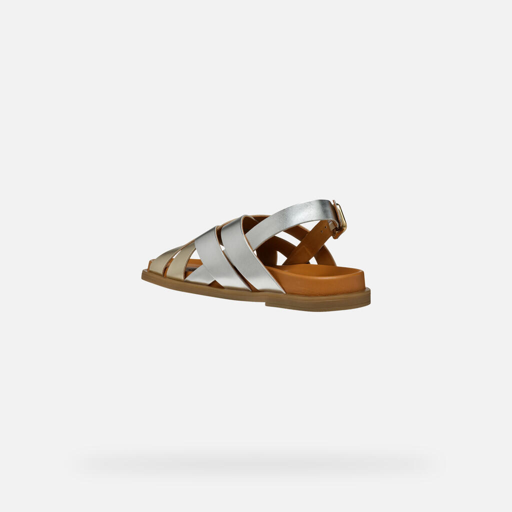Sandales Femme ADELASH WOMAN Argent/Or Clair 4/7