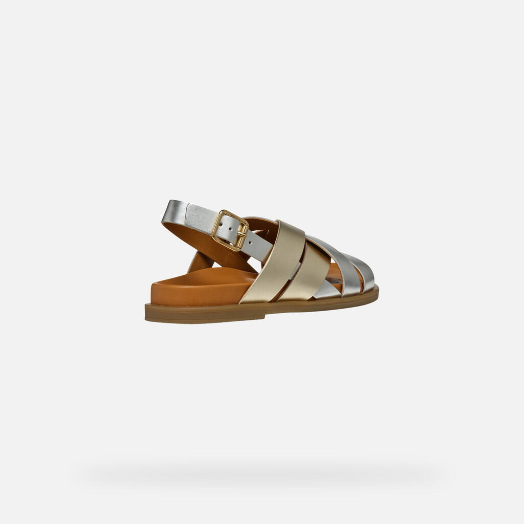 Sandales Femme ADELASH WOMAN Argent/Or Clair 5/7