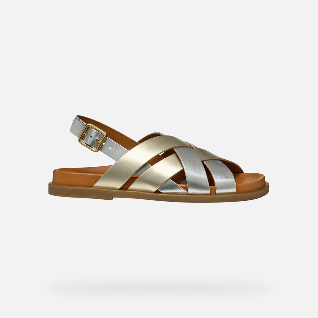 Sandales Femme ADELASH WOMAN Argent/Or Clair 2/7
