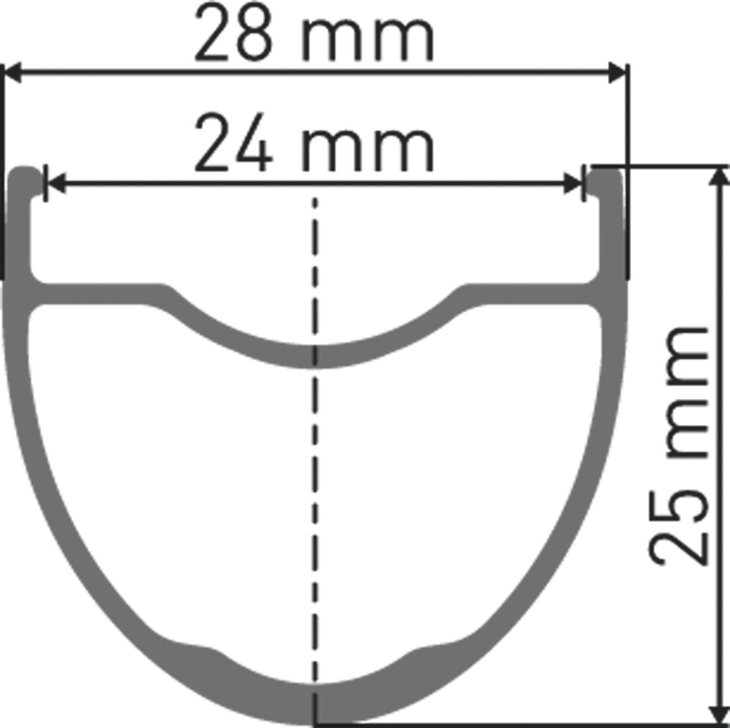 Roue 700C GR 1600 SPLINE 25mm Center Lock 100/12 2/3