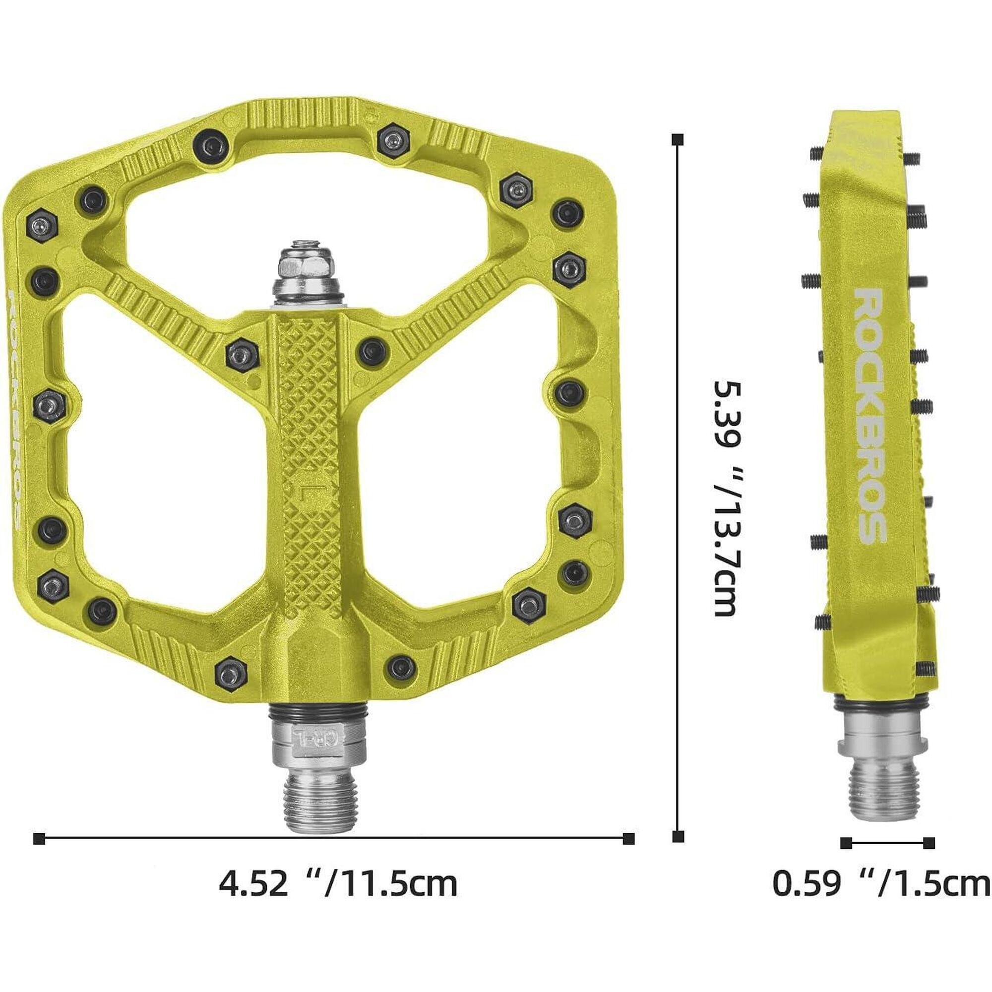 Pédales Anti-dérapantes Pédales VTT ROCKBROS Plates - Nylon 9/16 - 3 Roulements Étanches - Anti-Dérapantes - Multi-Couleurs Rockbros 9/16 Universel