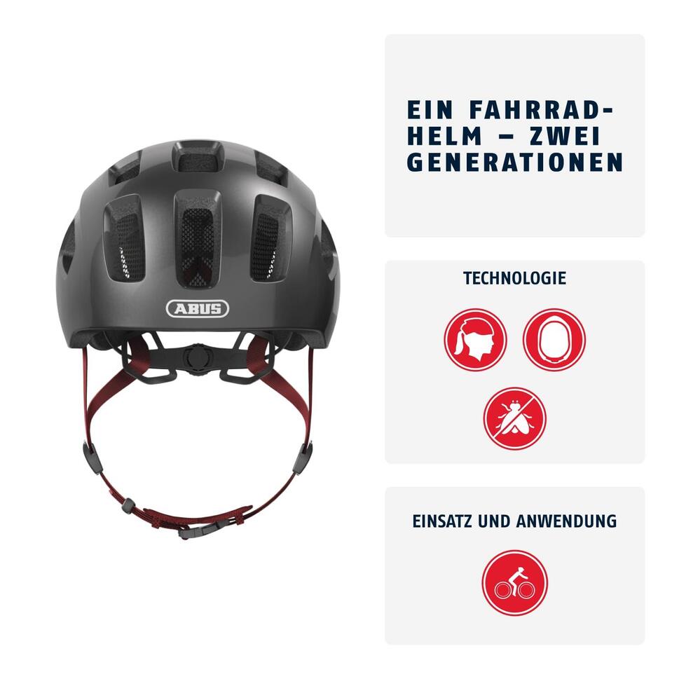 Dziecięco-młodzieżowy kask rekreacyjny „Youn-I 2.0”, szary