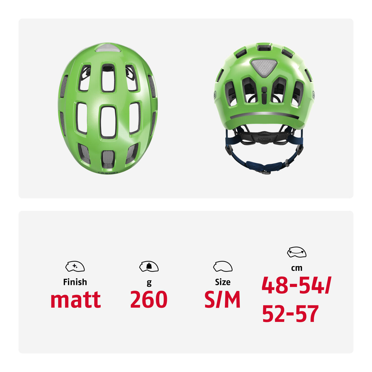 Abus casque enfant Youn-I 2.0 sprakling green taille S 48 à 54 cm 5/7