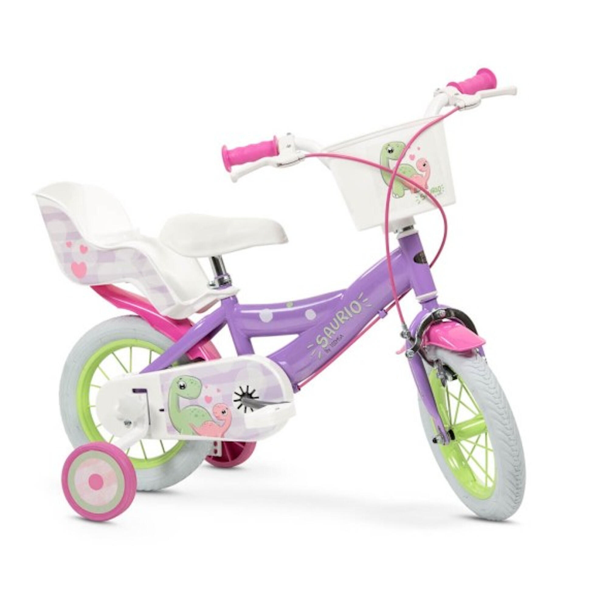 Bicicleta infantil saurio 12” para menina