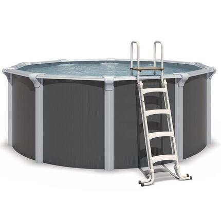 Piscine hors sol acier ronde Ø 3,65 x 1,32 m Anthracite OSMOSE