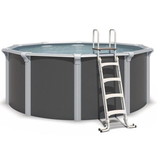 Piscine hors sol acier ronde Ø 3,65 x 1,32 m Anthracite OSMOSE
