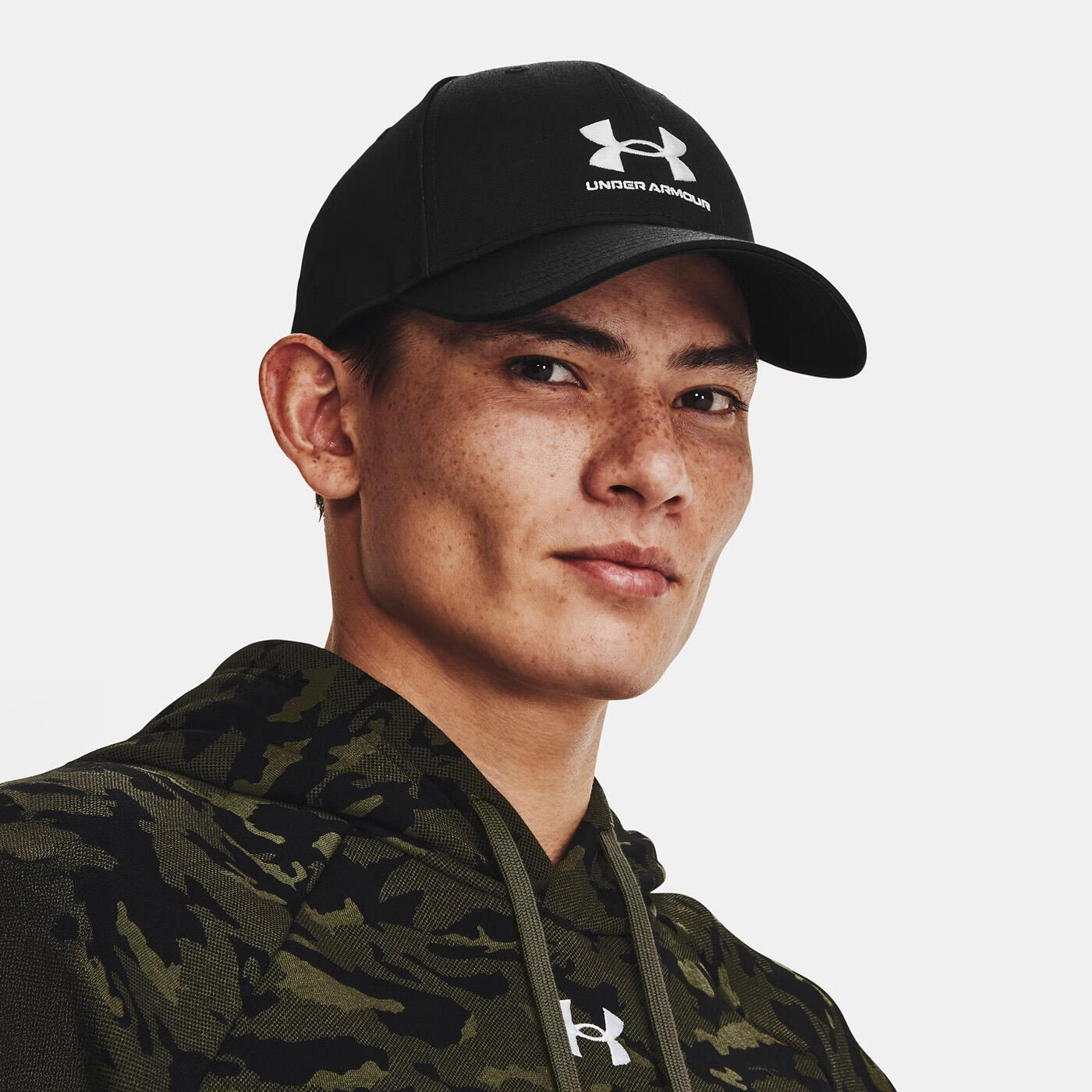 Berretto regolabile UA Branded Under Armour Nero e Bianco 3/4