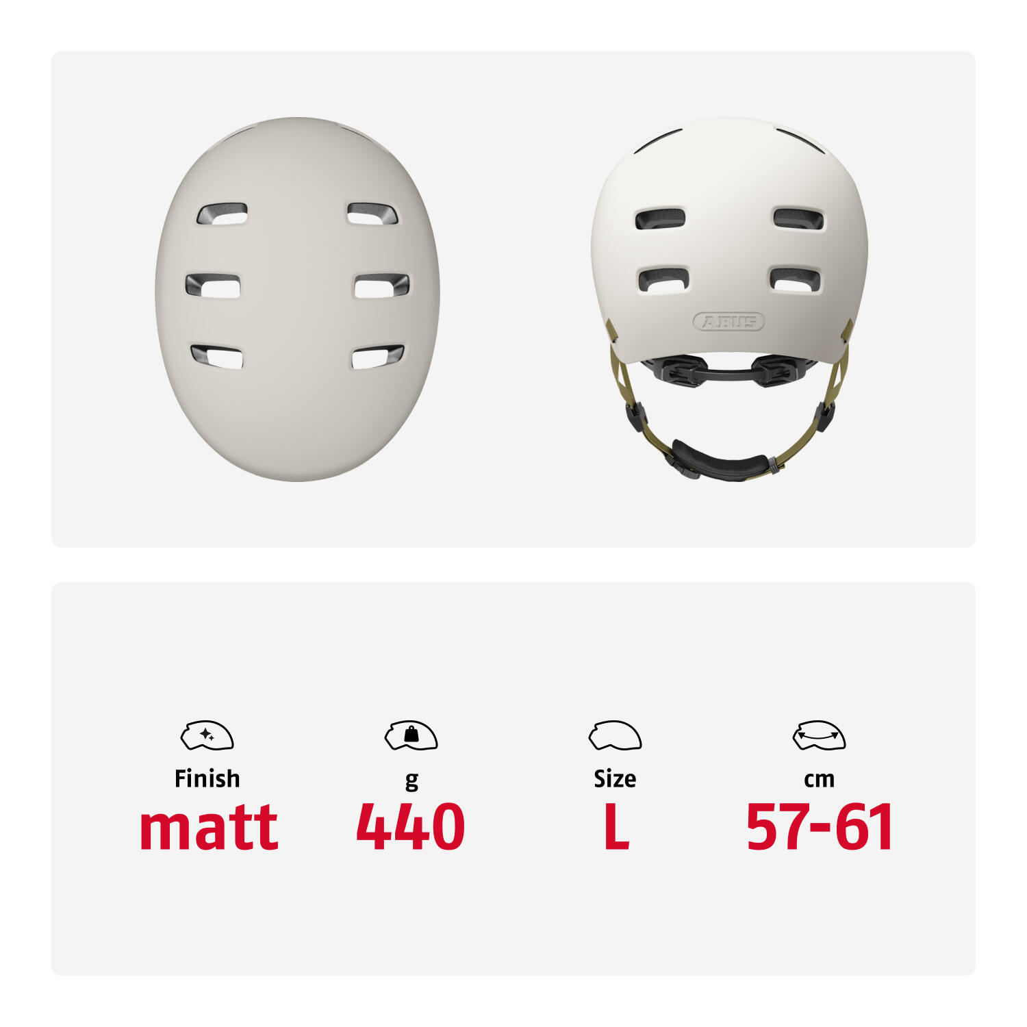 Casco Abus XoXo Eco Birch Taupe L 57–61 cm 5/7