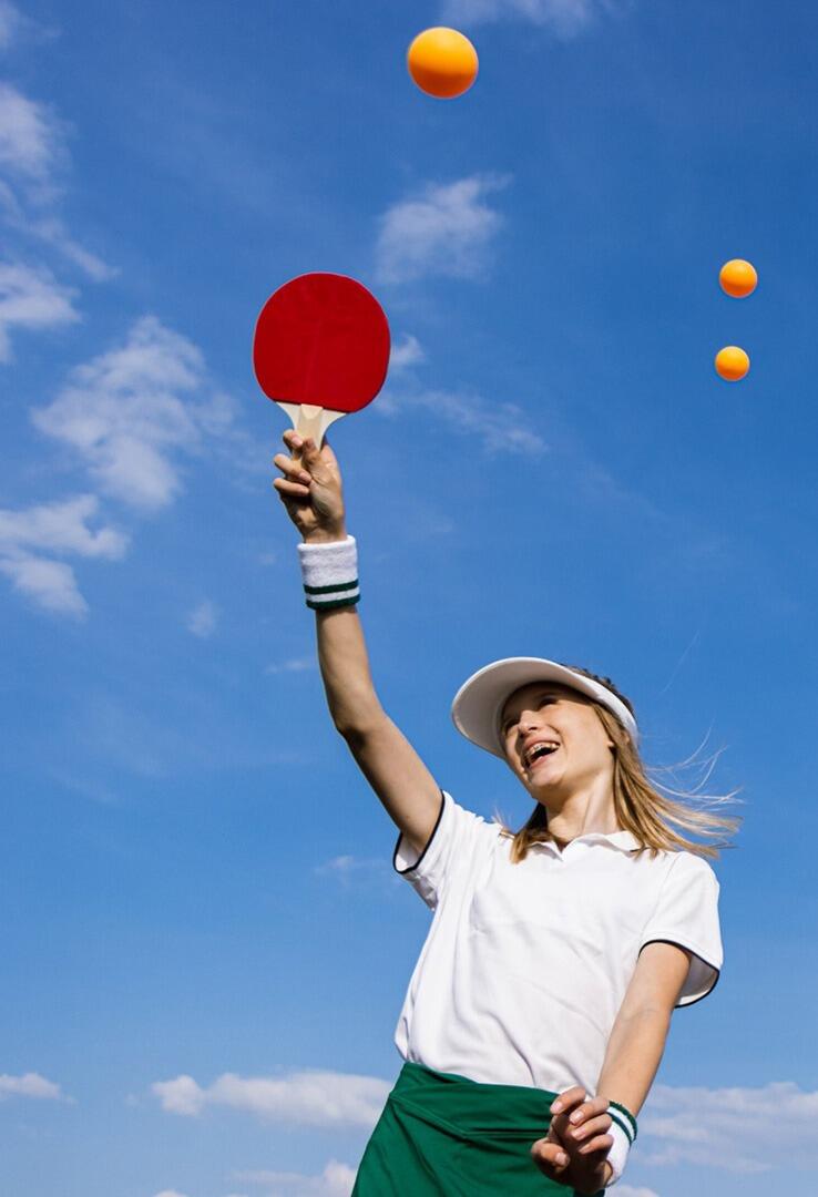 Set da ping-pong con 2 racchette, 3 palline e rete. 2/4