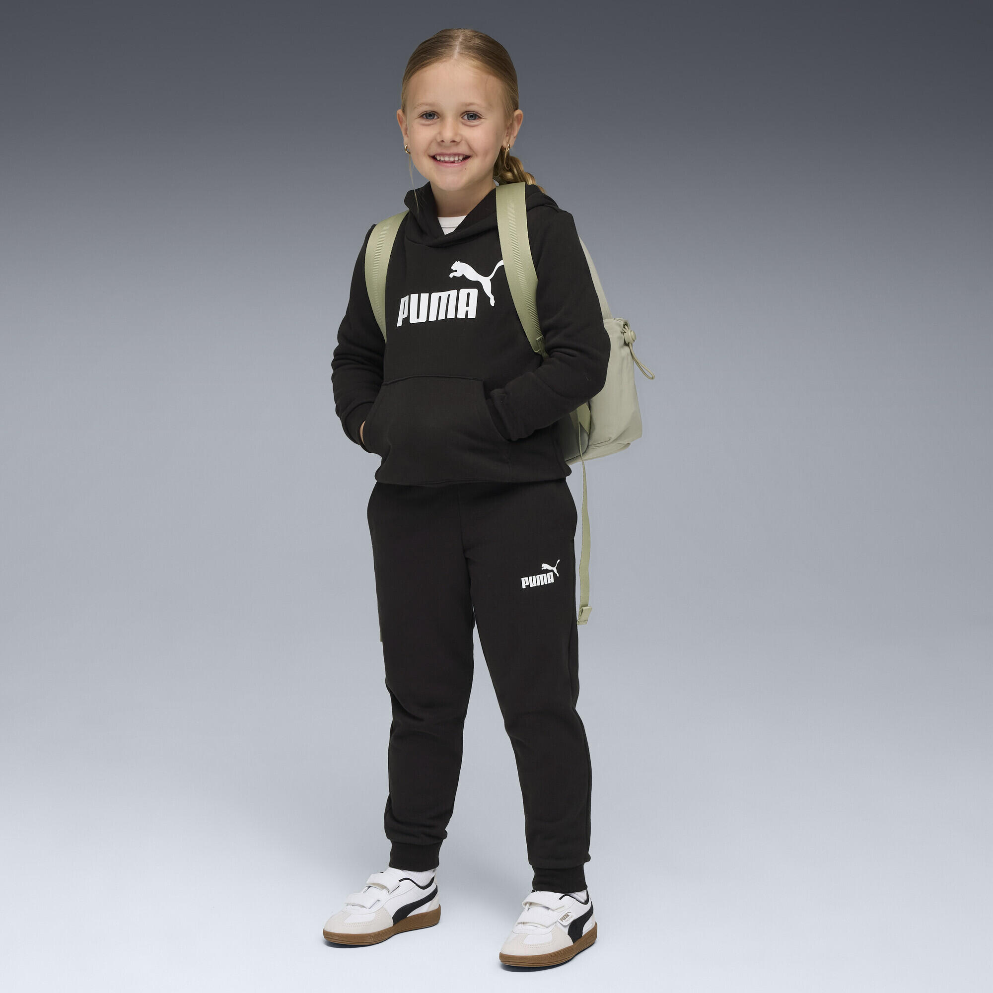 Trening alergare copii cu glugă, Essentials No.1 Logo, negru PUMA 2/7