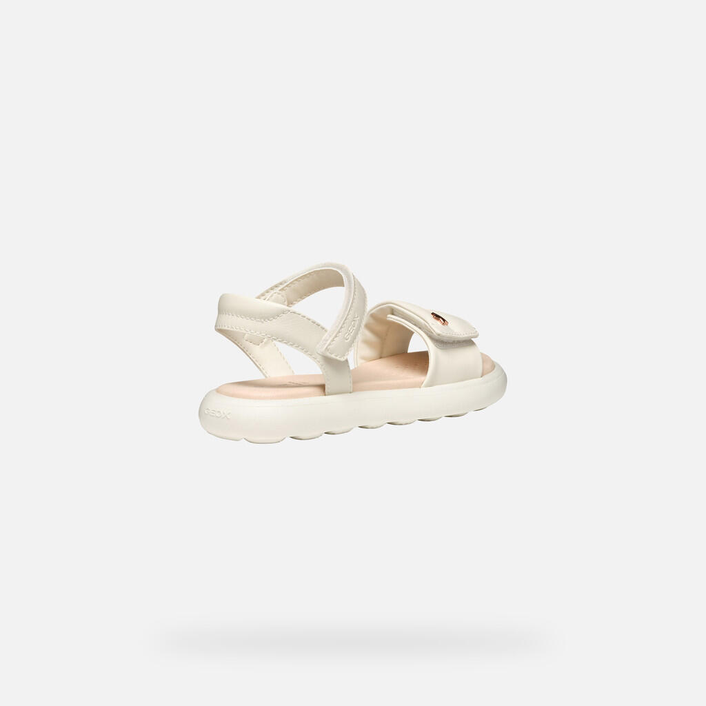 Sandales Fille J SANDAL PUFFYPOP GI Ivoire Clair 6/7