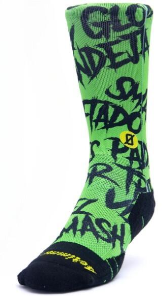 Calzini unisex Scrimmage Angry Ball calze da Padel Green Taglia L (44-48) 3/3